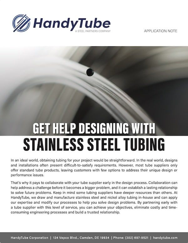 Get Help Designing With Stainless Steel Tubing