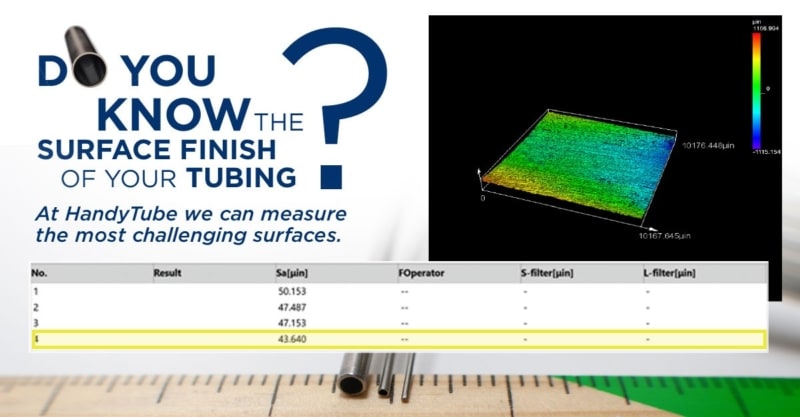 Do you know the surface finish of your tubing?